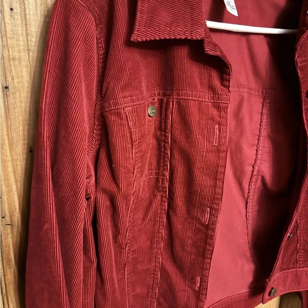 Ann Taylor Loft Rust Red woman’s size 10 corduroy jacket. - Picture 9 of 10